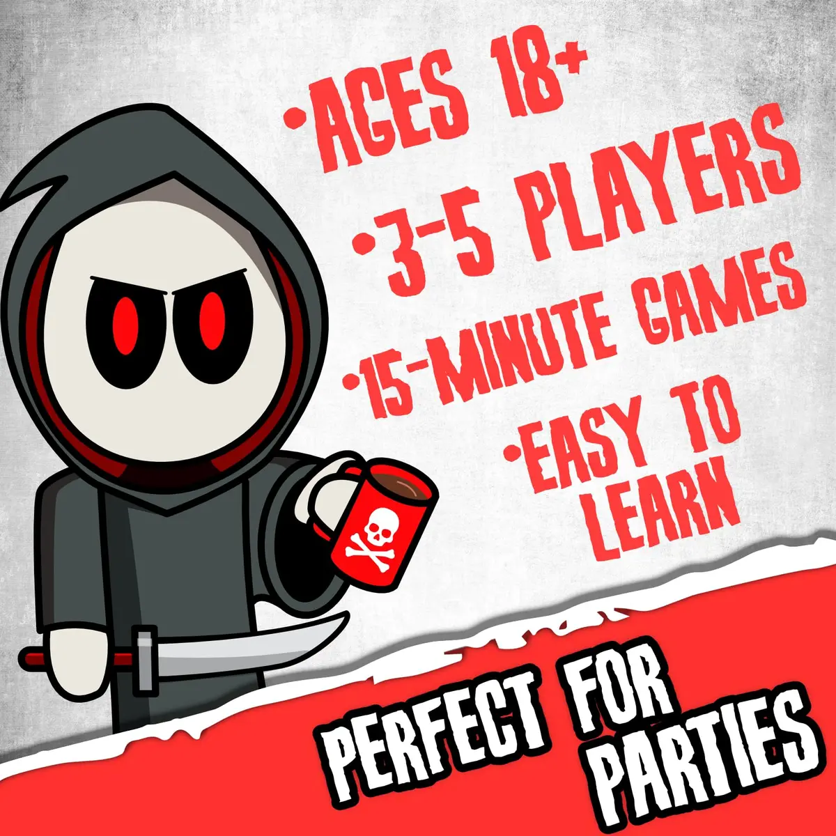 Rookie Mage Games Don't Get Stabbed! Adult Horror Card Game | Halloween Party Fun (70-120 chars) - view 4