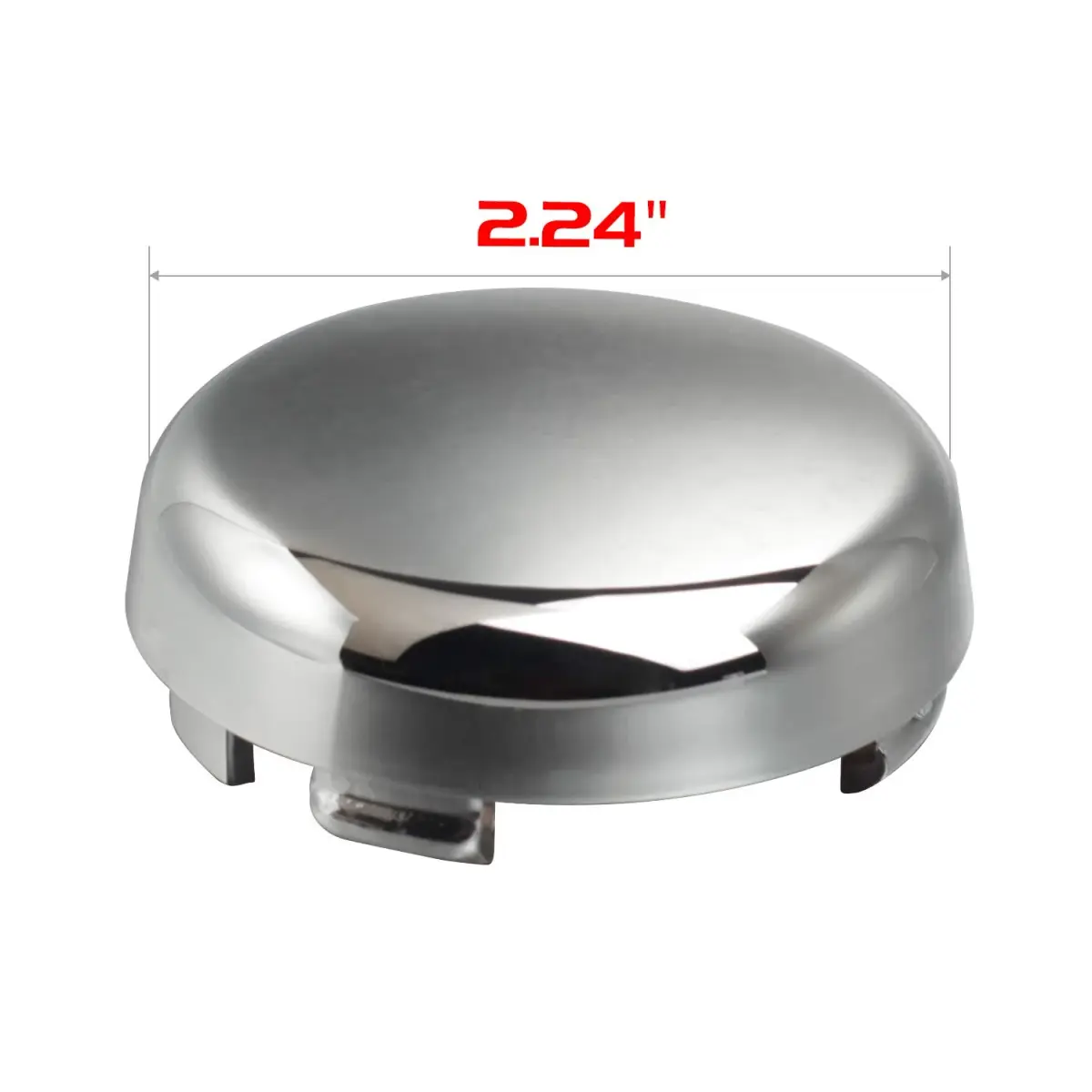 NTHREEAUTO Chrome Bullet LED Turn Signals Lens Cover Set of 4 | Universal Fit for Harley Motorcycles - view 2
