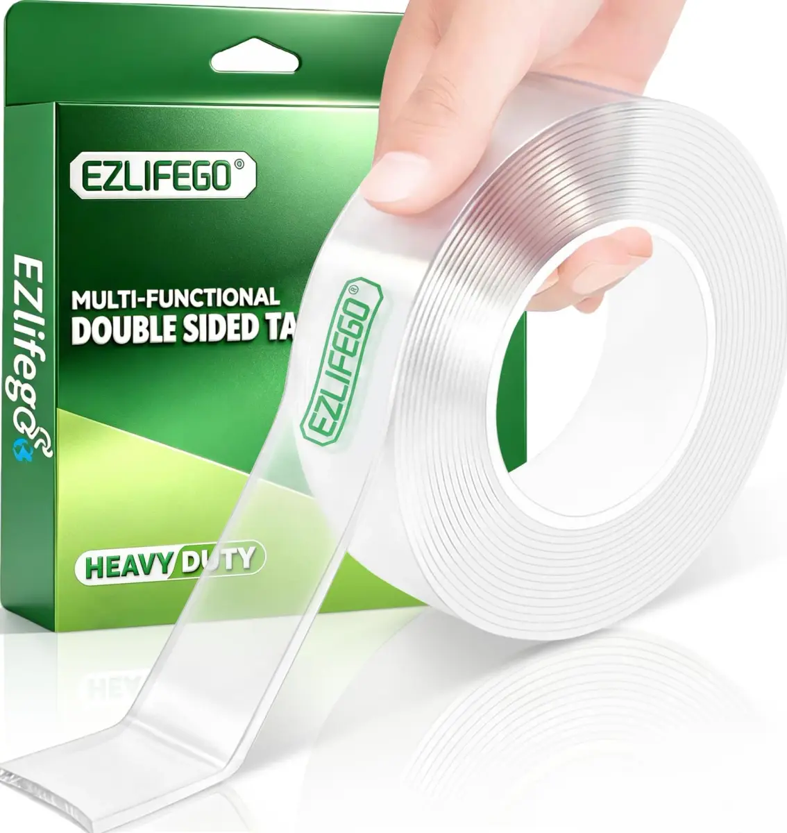 EZlifego Heavy Duty Invisible Bond Nano Mounting Tape 16.5 Feet (4.9m) | Strong Adhesion for DIY Projects - main product image