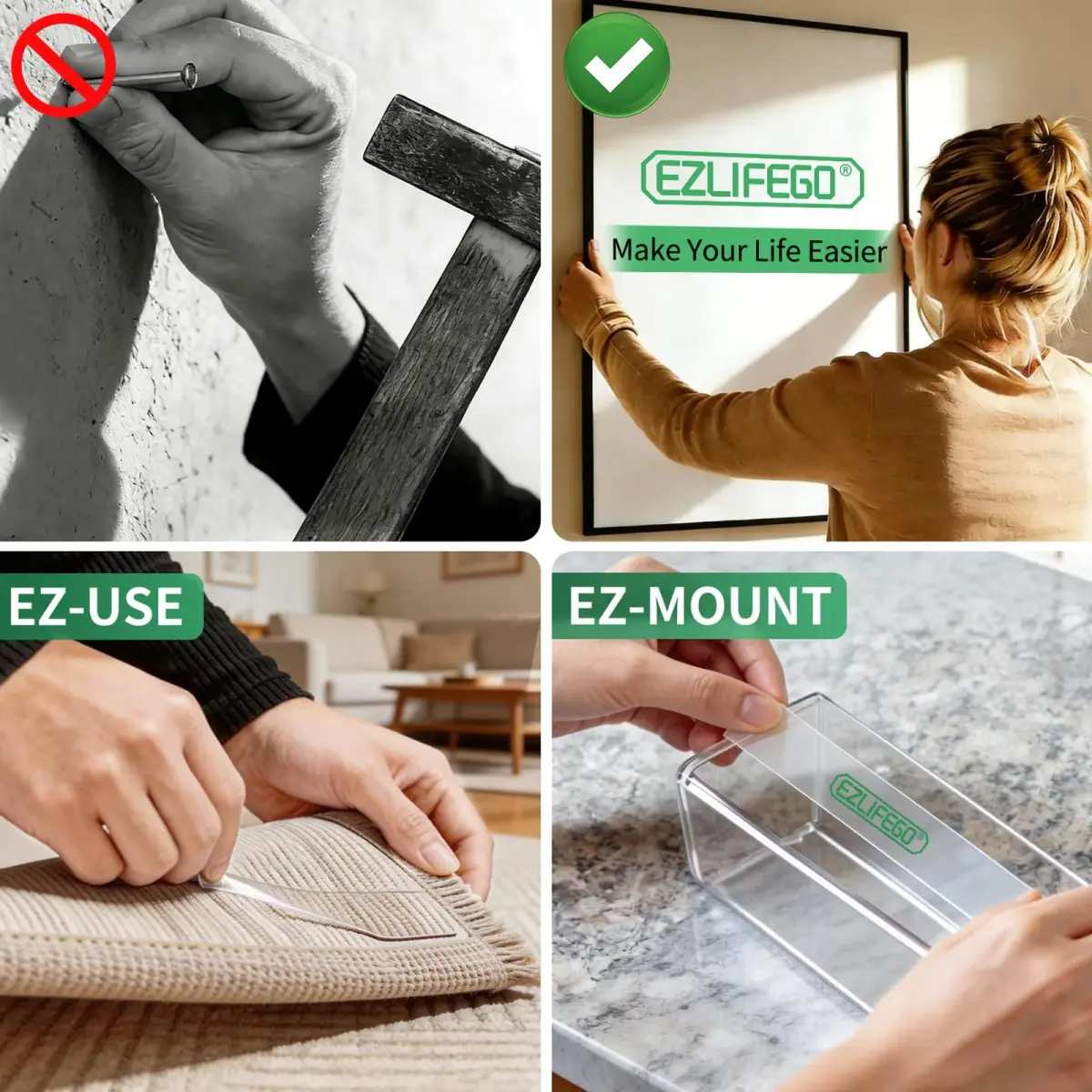 EZlifego Heavy Duty Invisible Bond Nano Mounting Tape 16.5 Feet (4.9m) | Strong Adhesion for DIY Projects - view 3