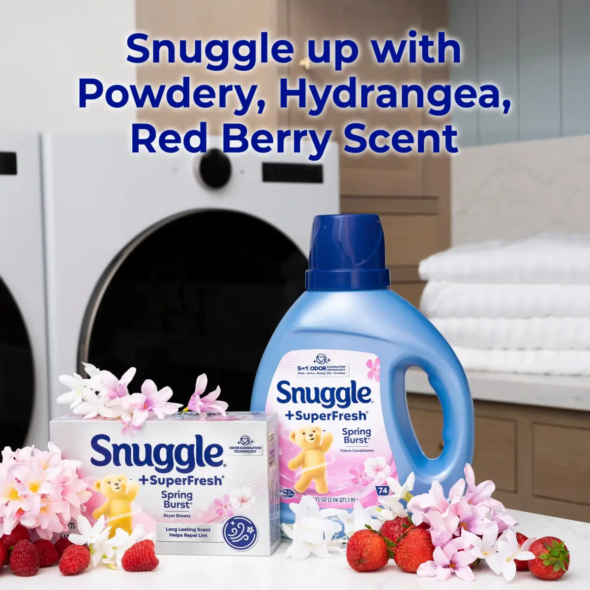 Snuggle SuperFresh Dryer Sheets Spring Burst 200 Count | Reduces Static, Softens Fabric, Fights Odors - view 9