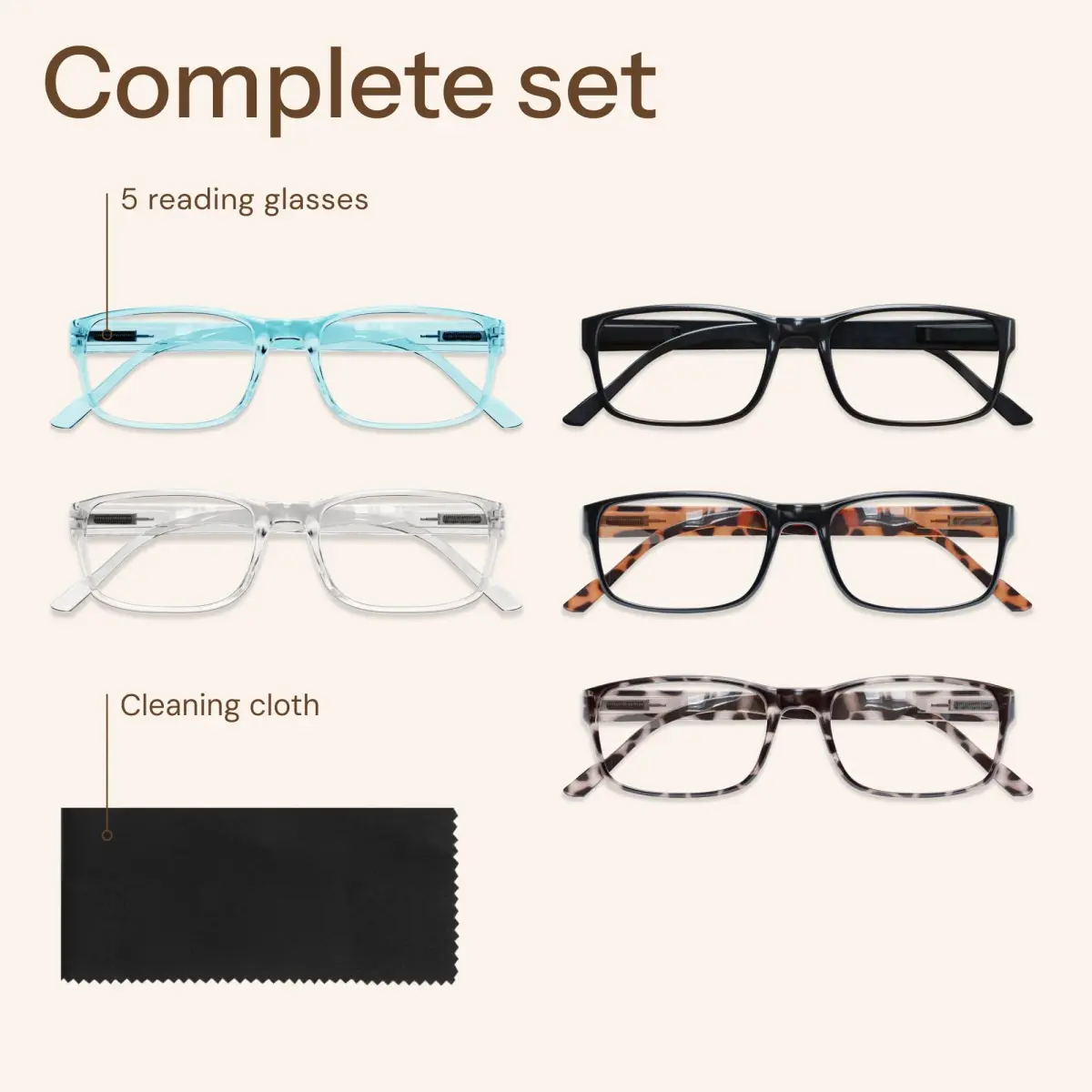 Gaoye Blue Light Blocking Reading Glasses for Women, 5-Pack Mix Color, 1.5 Diopter | Blue Light Protection with Spring Hinges - view 9