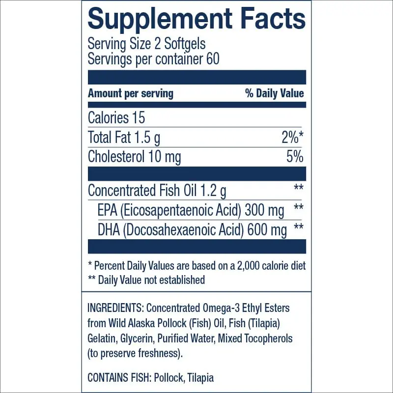 Wiley's Finest Wild Alaskan Fish Oil Prenatal DHA, 120 Count | Supports Baby Brain & Eye Development - view 3