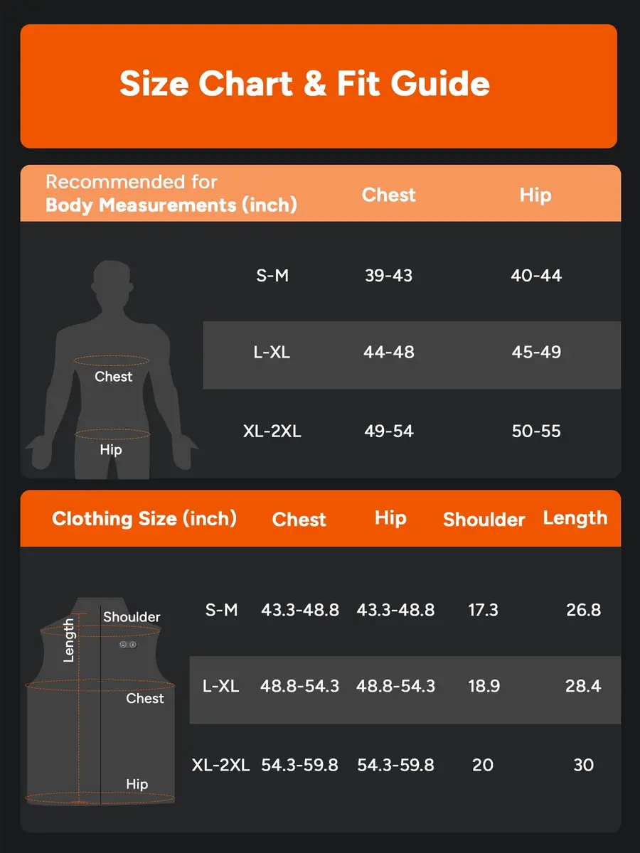 DR.PREPARE USB Electric Heated Vest L-XL Black | 10 Heating Zones for Winter Warmth - view 3
