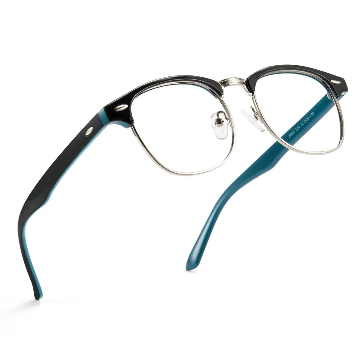 Cyxus Browline Blue Light Glasses for Men Women Reduce Eye Strain 8056T54 | Stylish Anti-Blue Light Glasses for Screen Use - main product image