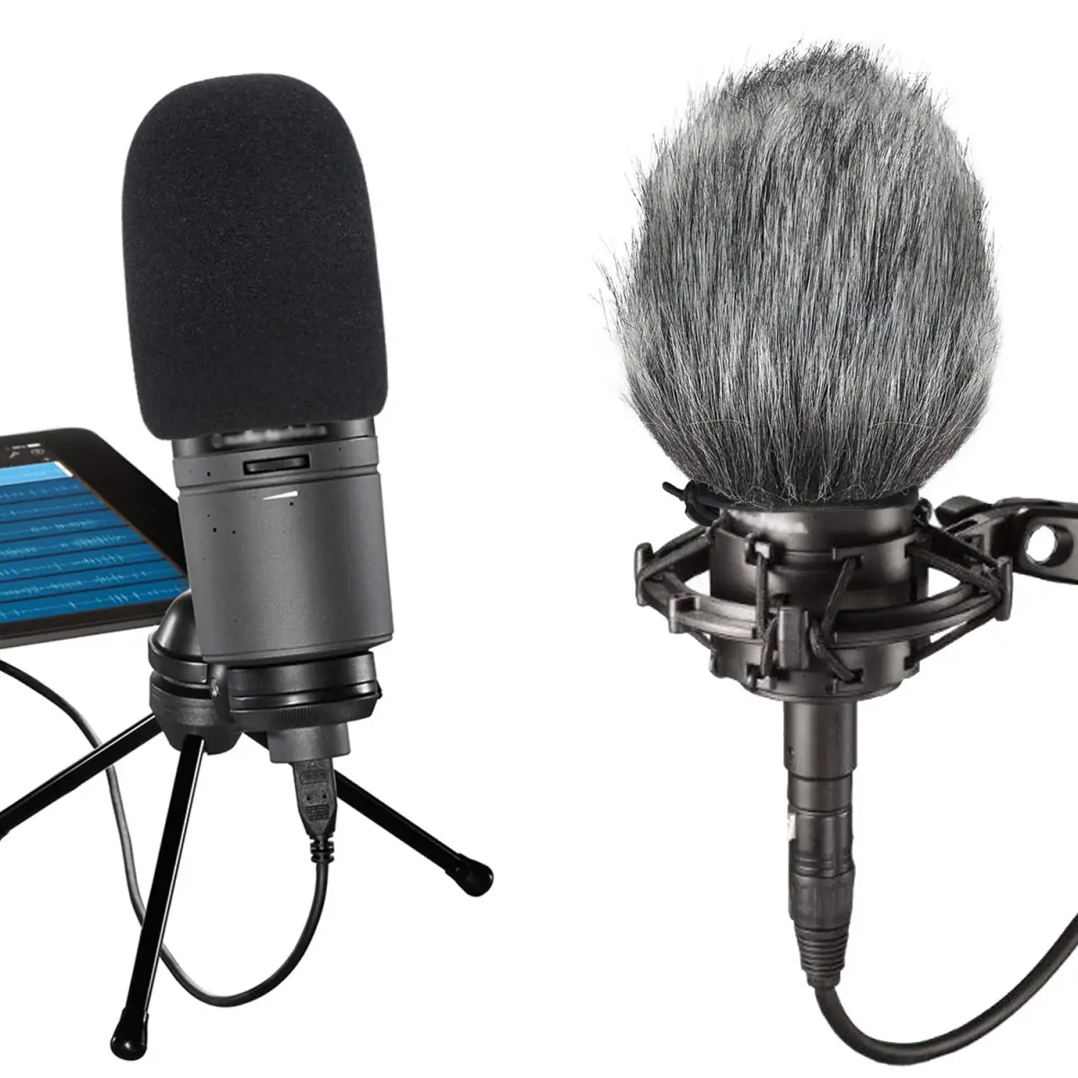 SUNMON Microphone Windscreen and Foam Cover Kit for Audio-Technica AT2020 Series, 2-Pack | Indoor & Outdoor Use - view 7