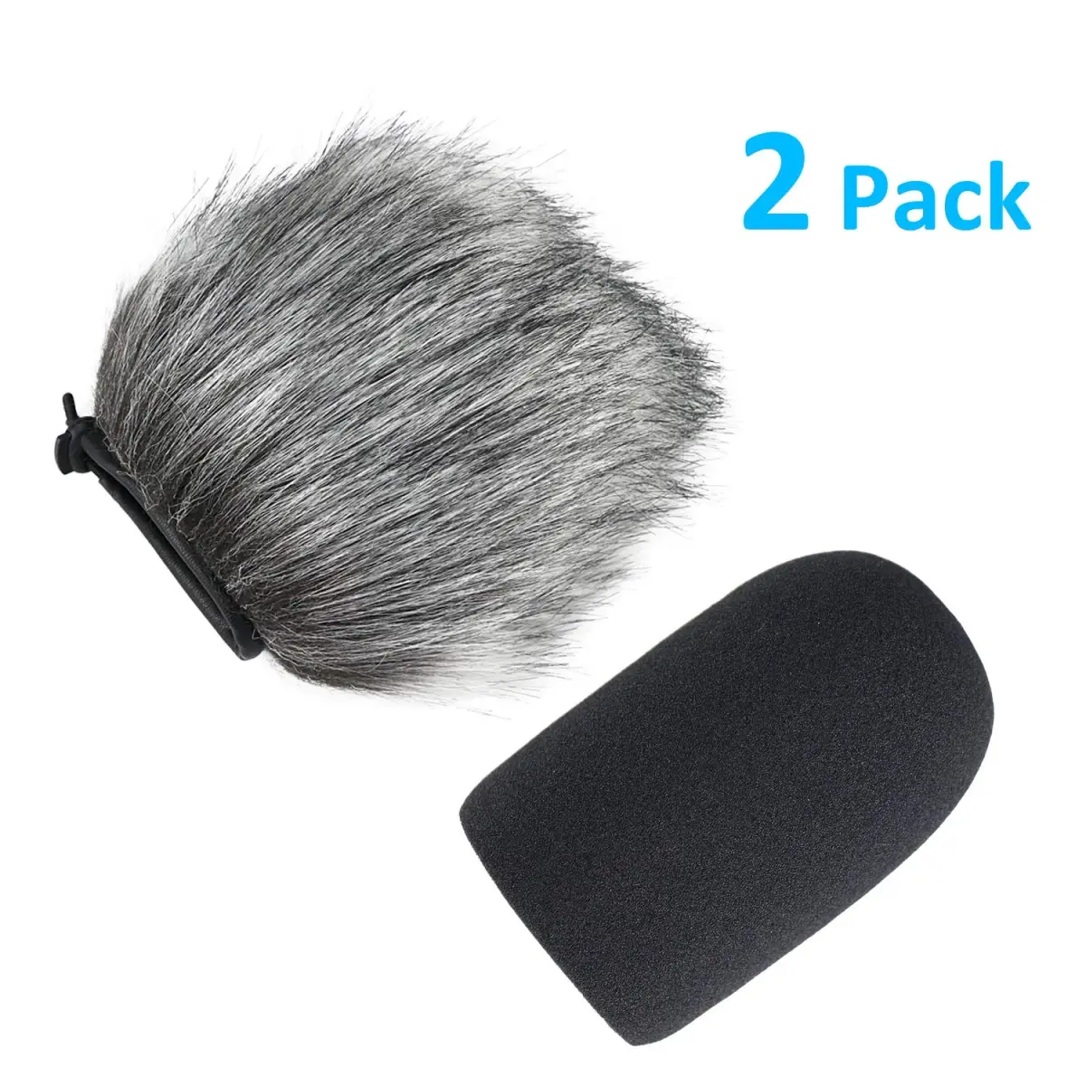 SUNMON Microphone Windscreen and Foam Cover Kit for Audio-Technica AT2020 Series, 2-Pack | Indoor & Outdoor Use - view 2