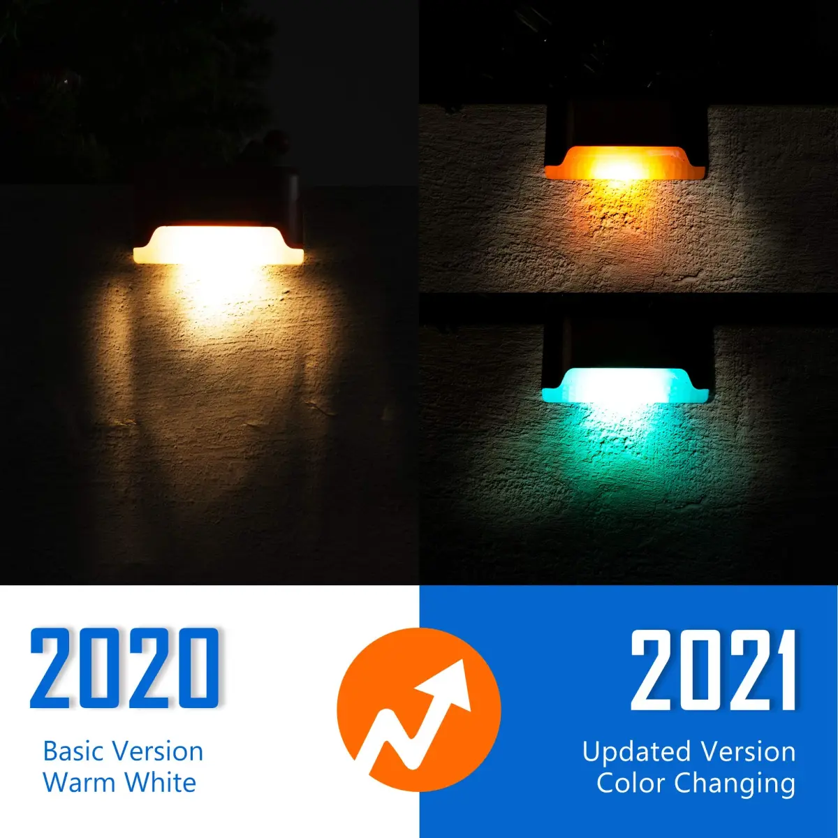 Solpex Solar Deck Lights Outdoor 16 Pack Warm White LED | 8.8 cm (3.46 in) Length - view 3