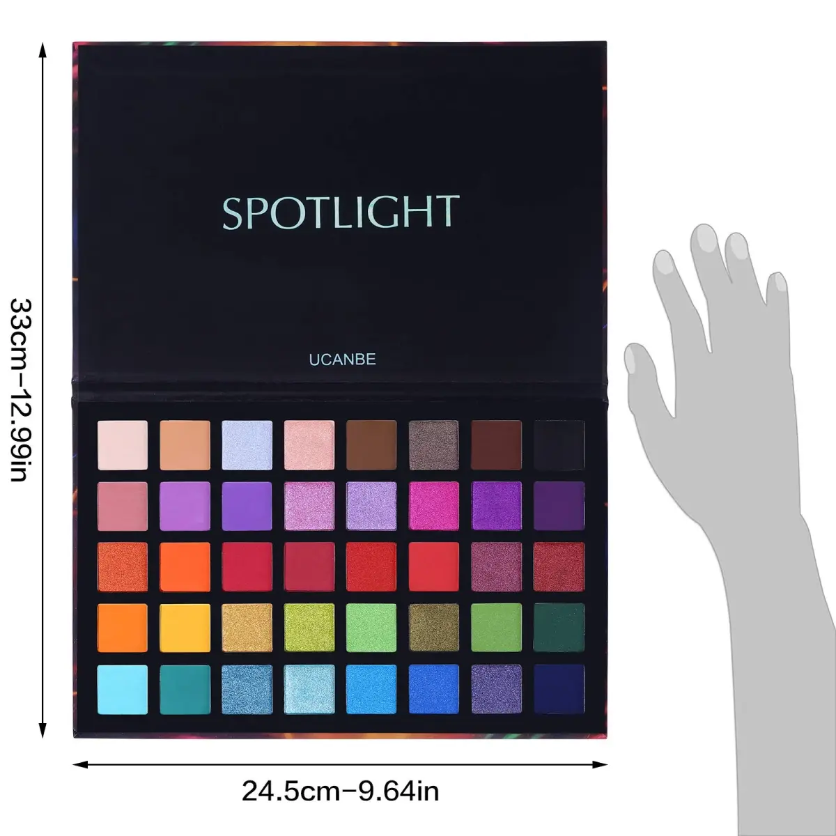 UCANBE Spotlight Eyeshadow Palette 40 Colors | Matte Shimmer Makeup with 1g Pans - view 5