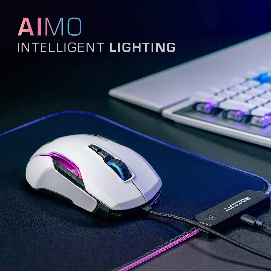 ROCCAT Kone AIMO Remastered Gaming Mouse | 16,000 DPI Optical Sensor, 24 Programmable Buttons, RGB Lighting, Ergonomic Palm Grip, 127 g (4.48 oz) - view 3