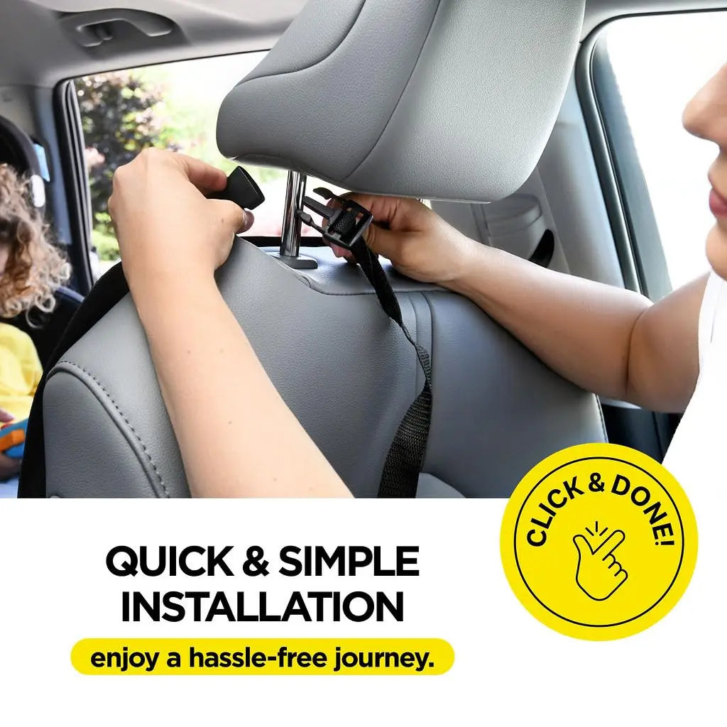 lebogner Back Seat Cover for Kids + 6 Pocket Storage Organizer, 2 Pack X-Large Waterproof Kick Mats Backseat Protector with iPad Tablet Holder, Car Seat Back Protectors for Vehicles to Protect from Dirt & Mud | Universal Fit Vinyl - view 7