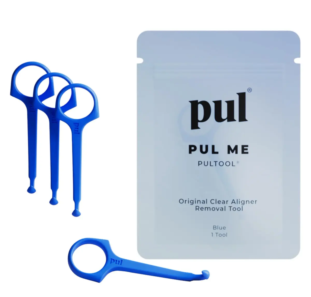 The Pultool Aligner Removal Tool 4-Pack (Blue) | Hygienic & Easy Orthodontic Accessory - main product image