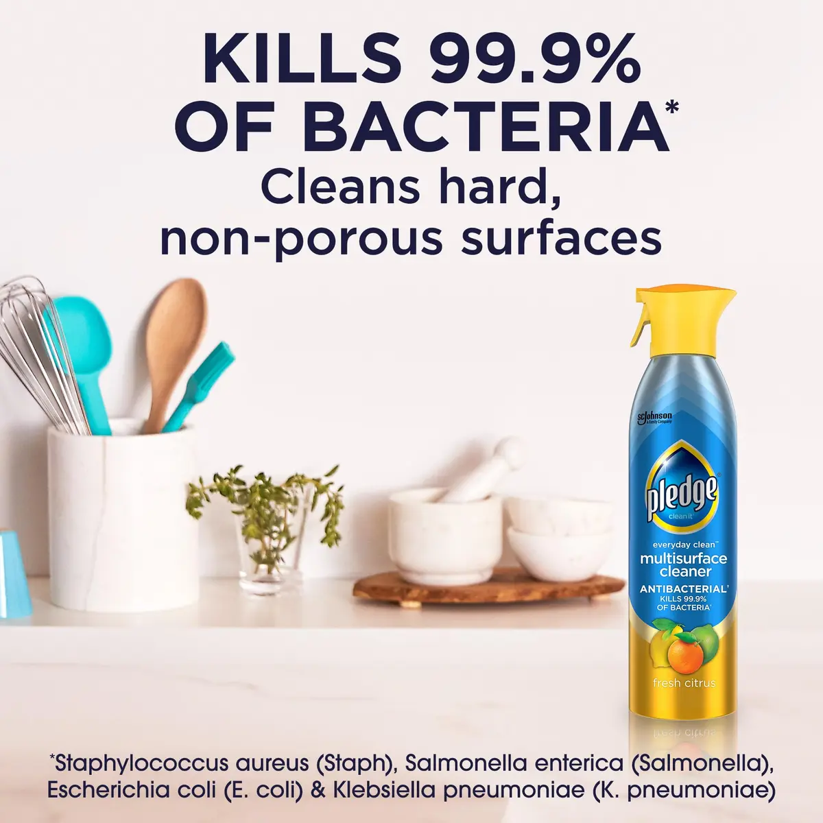 Pledge Antibacterial Multisurface Cleaner Spray 9.7 oz | Fresh Citrus, Kills Bacteria* Effortlessly - view 2