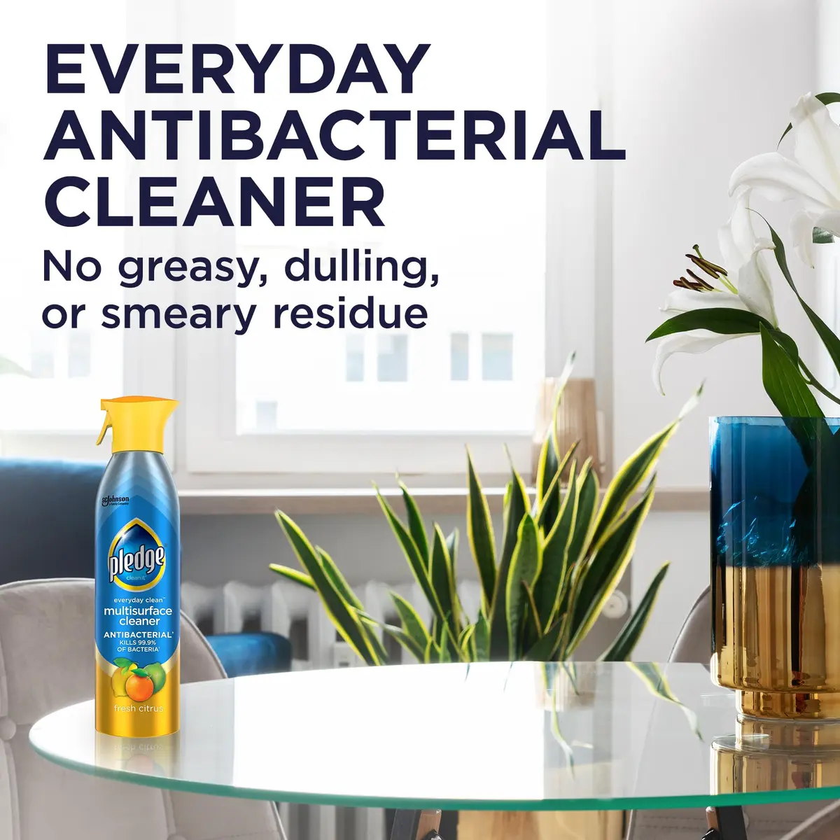 Pledge Antibacterial Multisurface Cleaner Spray 9.7 oz | Fresh Citrus, Kills Bacteria* Effortlessly - view 4
