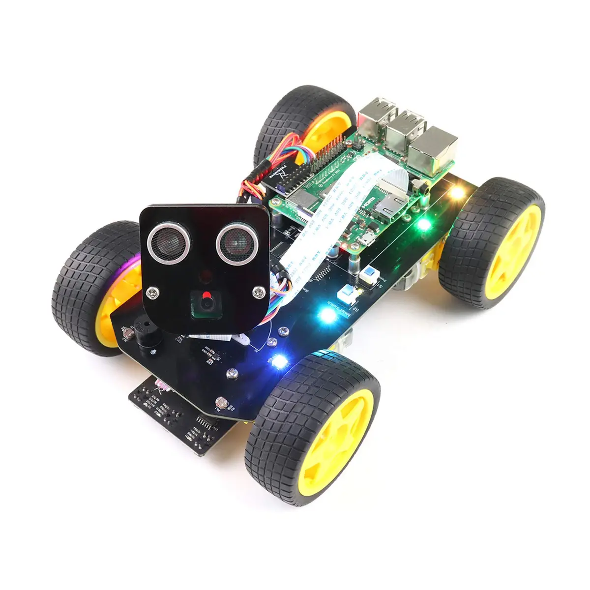 FREENOVE 4WD Smart Car Kit for Raspberry Pi 5 4 B 3 B+ Zero 2 W | Face & Line Tracking, Obstacle Avoidance, App Control (Raspberry Pi NOT Included) - main product image