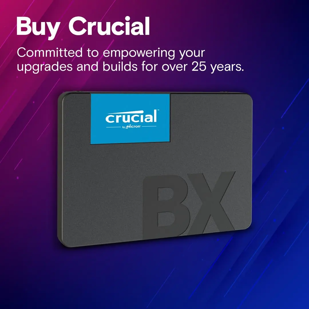 Crucial BX500 2TB 3D NAND SATA 2.5-Inch Internal SSD (2TB / 1.83 TiB) | Boost System Speed & Battery Life - view 6