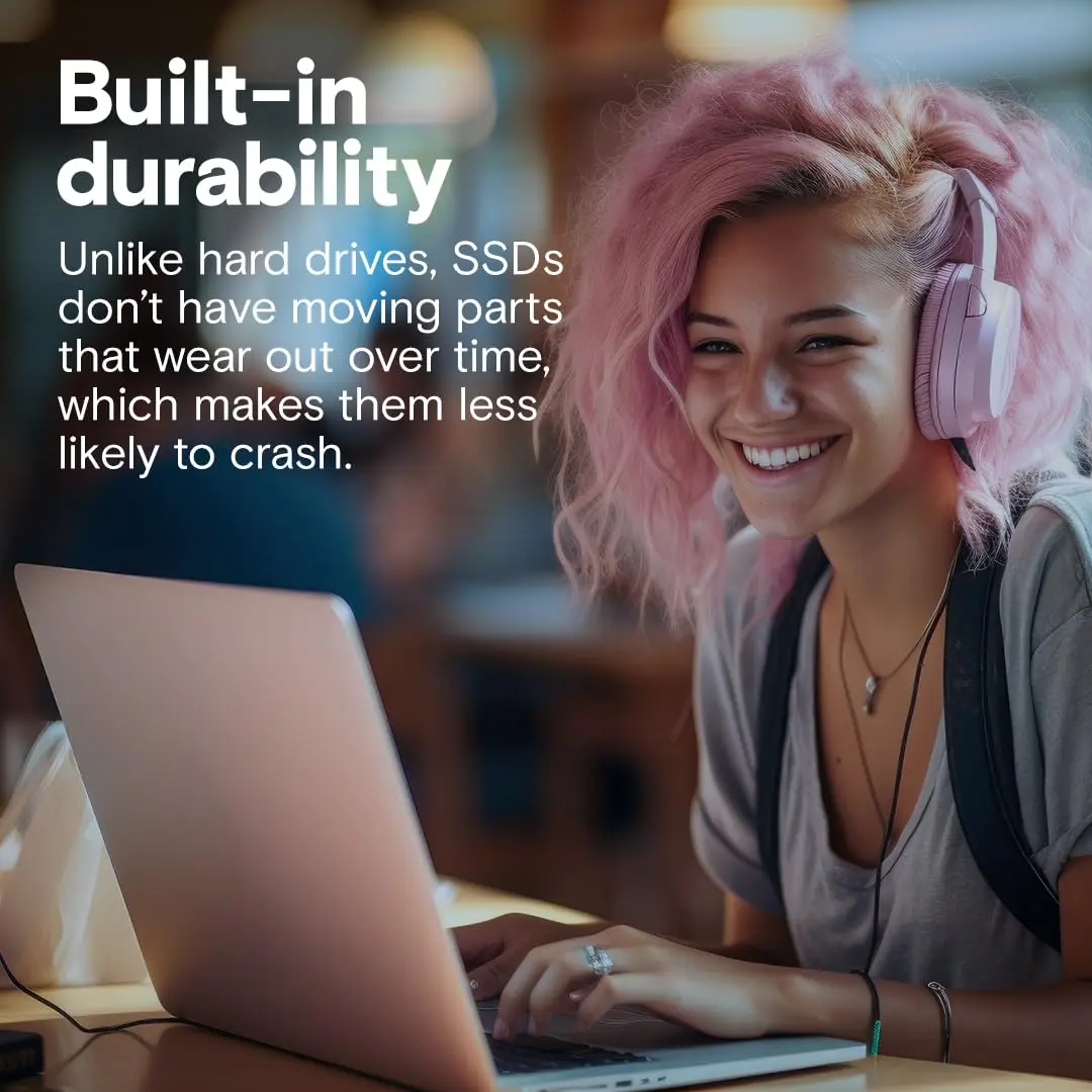 Crucial BX500 2TB 3D NAND SATA 2.5-Inch Internal SSD (2TB / 1.83 TiB) | Boost System Speed & Battery Life - view 2