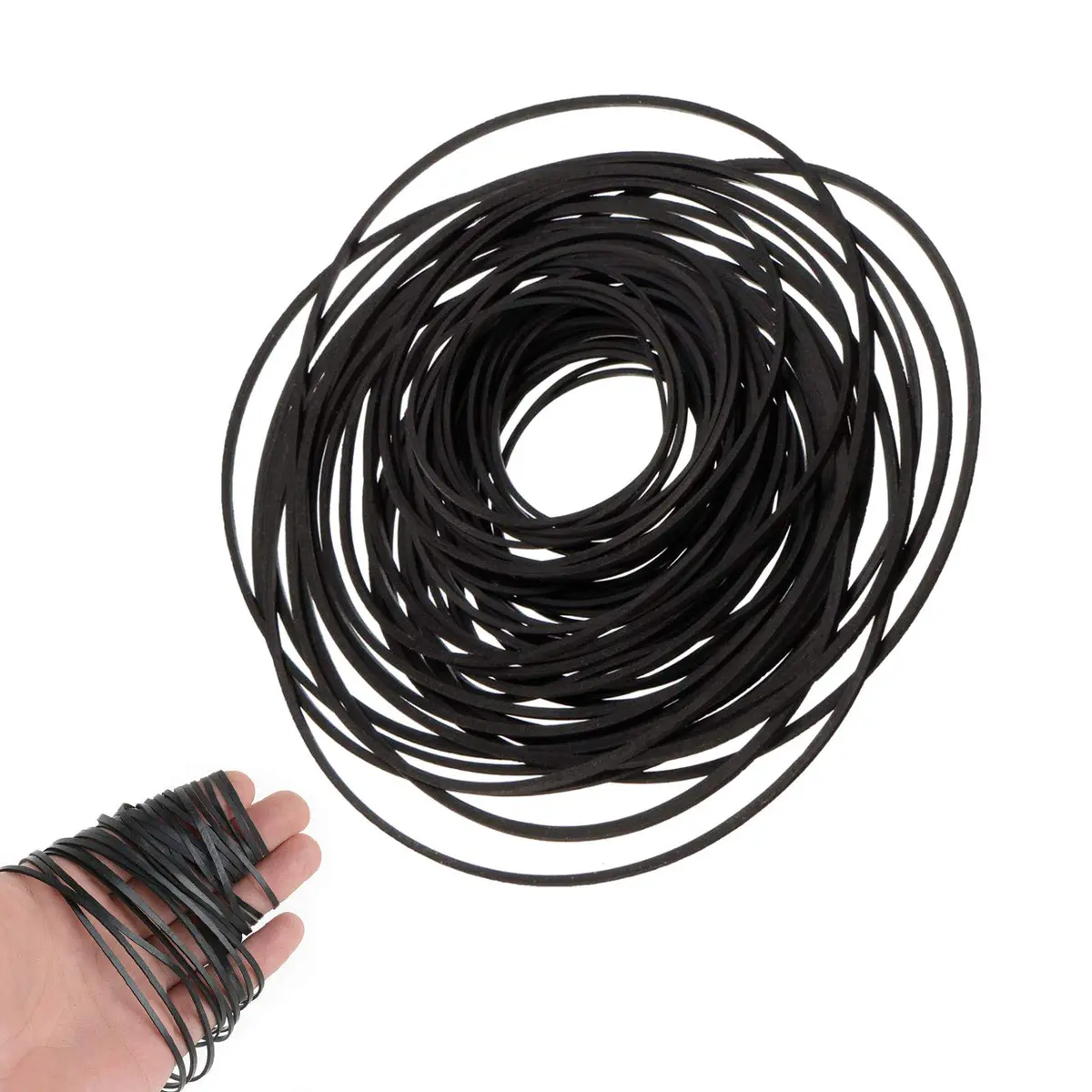TEANTECH Cassette Recorder Rubber Belts 50-Piece Mix | 1mm Width, 40-135mm Length - main product image