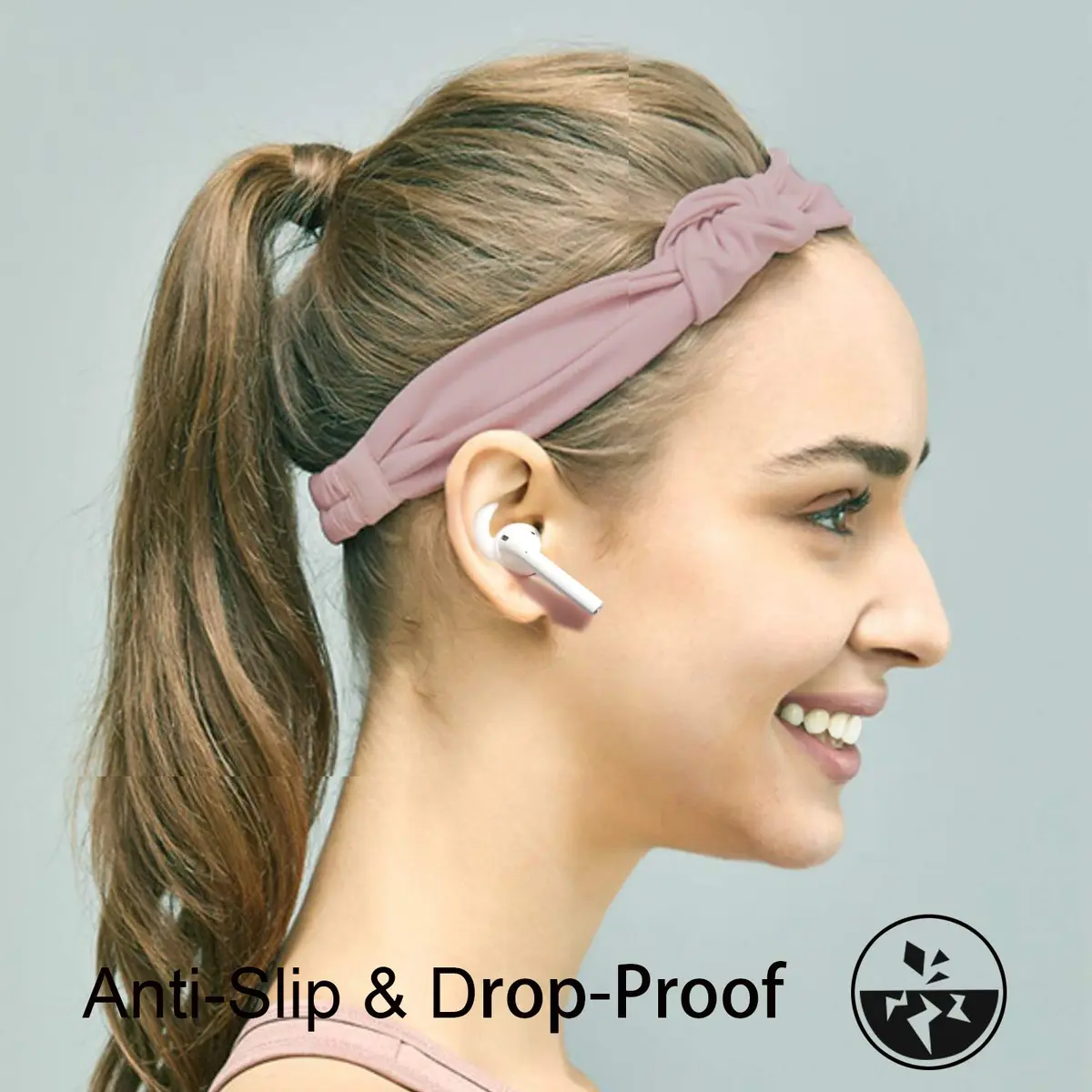 REEYEAR Anti-Slip Earhooks for Apple AirPods 1 & 2, Soft Silicone Skin, Sound Enhancement, 2 Pairs White - view 2