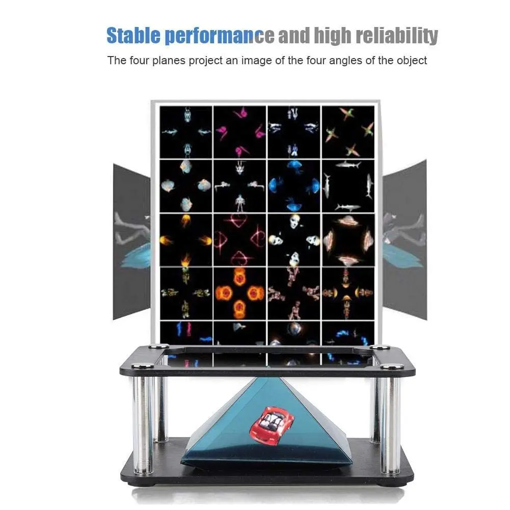 FOSA 3D Holographic Display Stand Projector 15.2cm (6 inch) | Clear 360 Degree Images - view 5