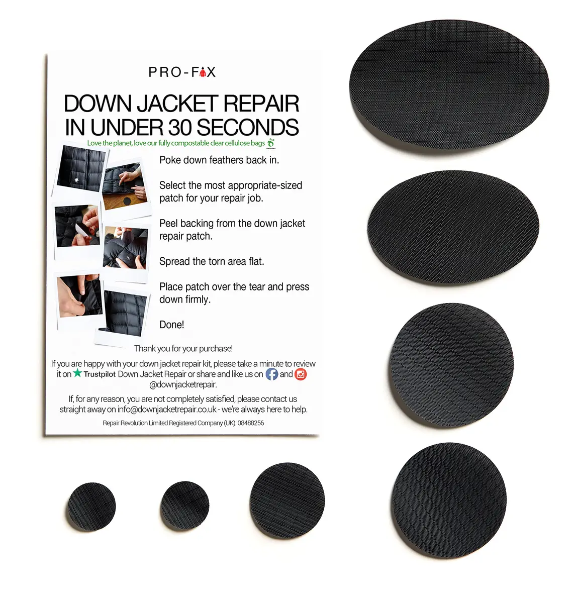 DJR Fabric Applique Patch Kit Waterproof 30-Second Fix for Outdoor Gear in India - view 2