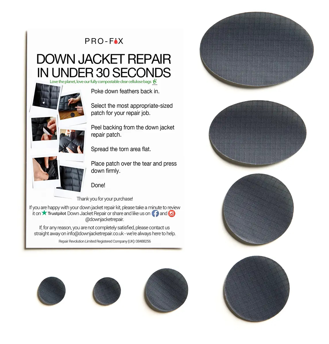 DJR Fabric Applique Patch Kit Waterproof 30-Second Fix for Outdoor Gear in India - view 2