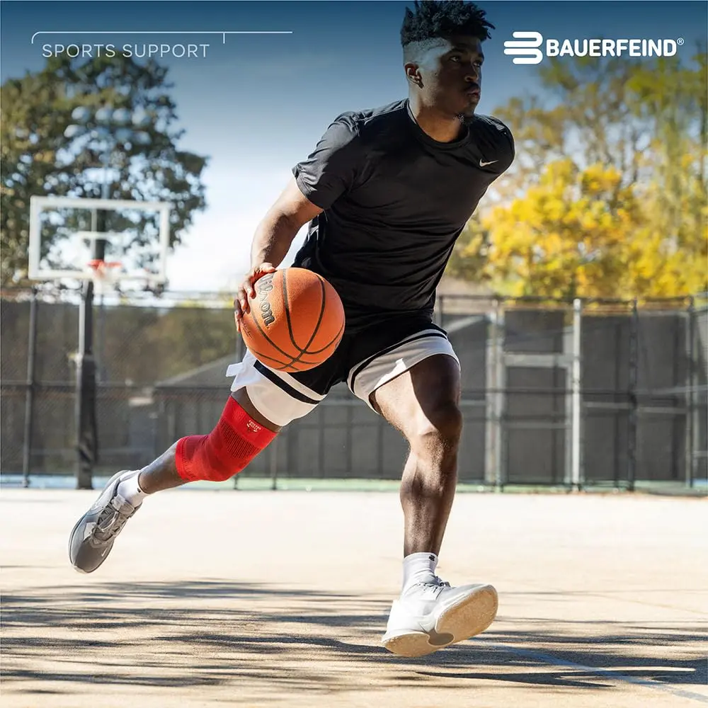 Bauerfeind Sports Compression Knee Support NBA White M | FDA Approved Basketball Knee Pain Relief & Performance - view 8