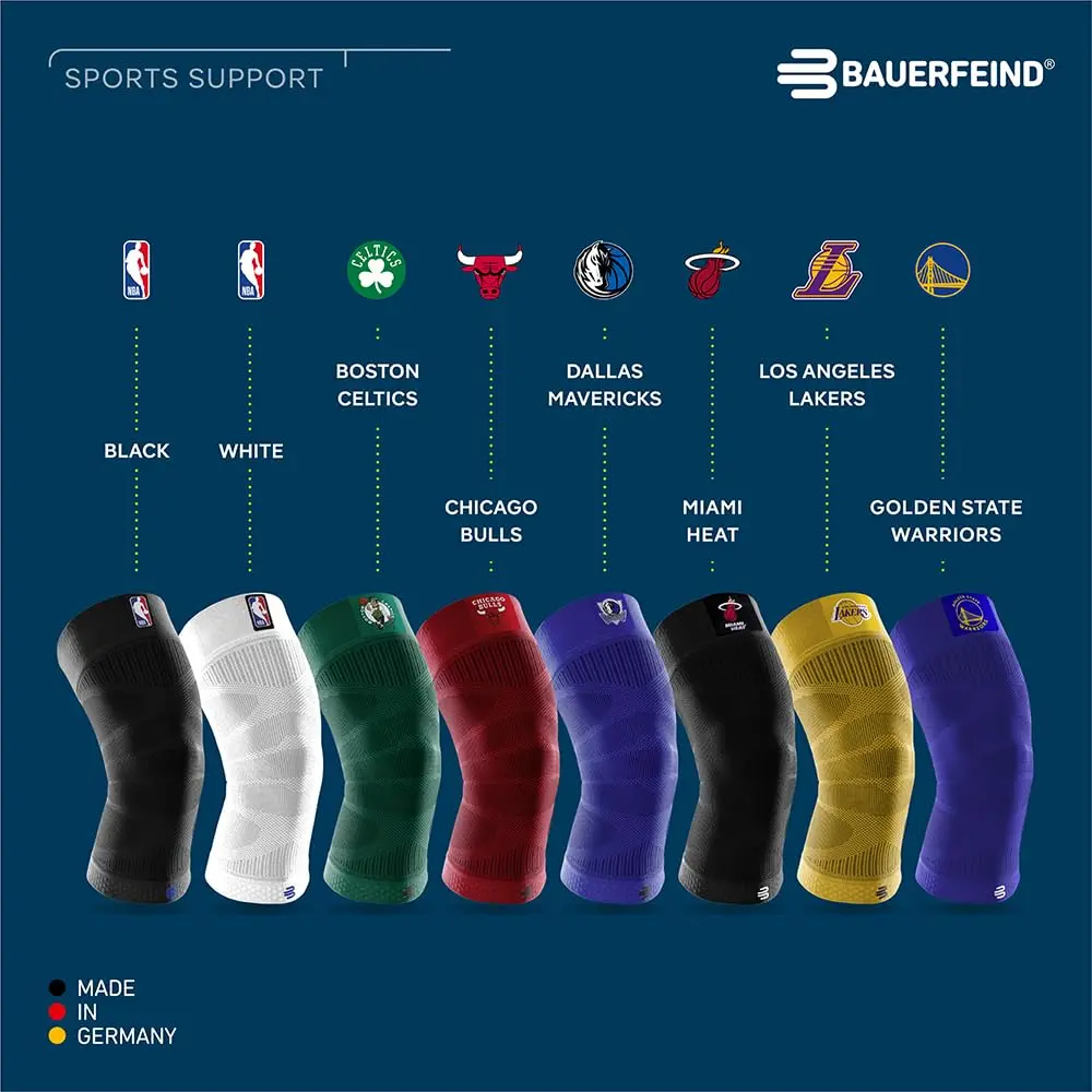 Bauerfeind Sports Compression Knee Support NBA White M | FDA Approved Basketball Knee Pain Relief & Performance - view 3