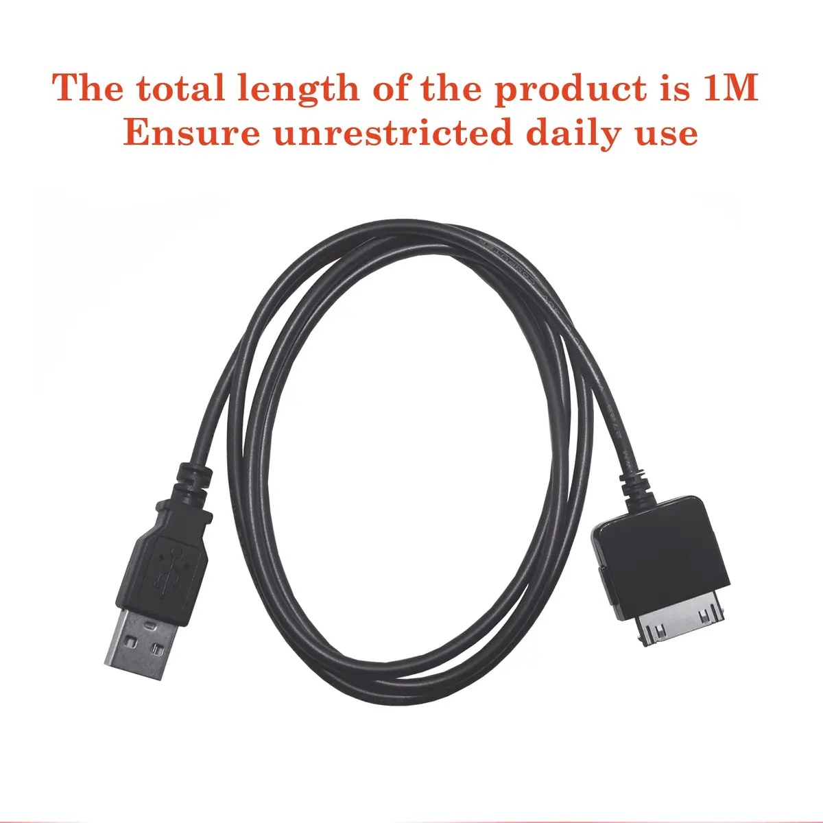 Adhiper Black USB Sync Data Transfer Charging Cable for Microsoft Zune Zune2 ZuneHD MP3 MP4 Player (1m / 3.3ft) - view 6