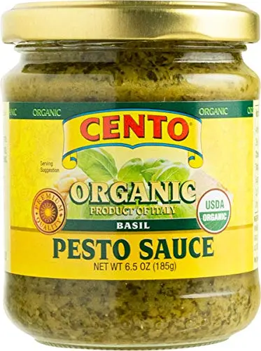 Cento Organic Basil Pesto 6.5 oz | USDA Certified Organic Sauce for Pasta & More - view 2