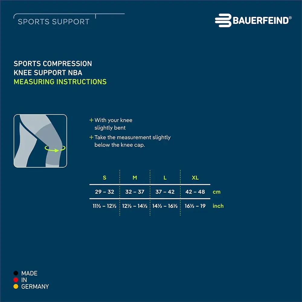 Bauerfeind Sports Compression Knee Support NBA Black L | FDA Approved, Doctor Recommended, Adjustable Fit - view 6