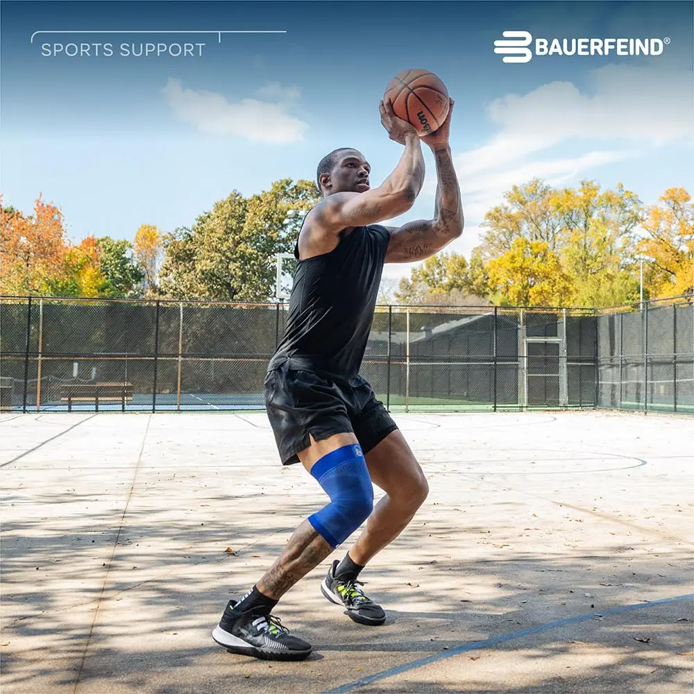 Bauerfeind Sports Compression Knee Support NBA Black L | FDA Approved, Doctor Recommended, Adjustable Fit - view 4