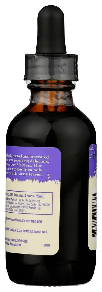 Nunaturals Liquid Stevia Sweetener, Vanilla Alcohol-Free, 2oz (2-Pack) | Zero-Calorie Sugar Substitute for Healthy Diets - view 3