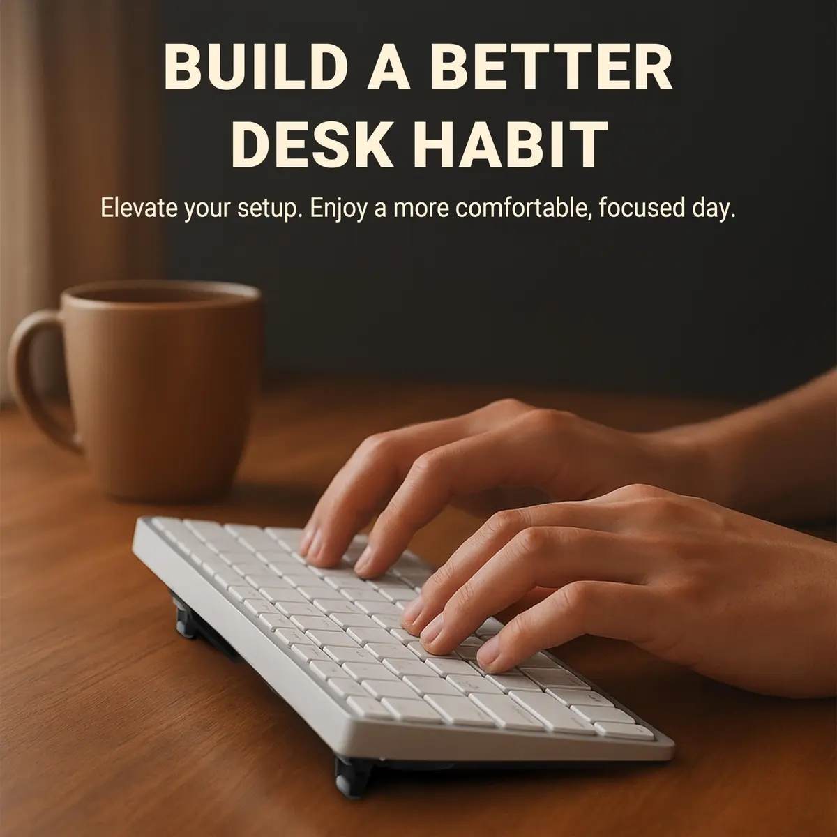 GPG2 ESC Flip Keyboard Stand for Desk, Adjustable Angles, Compatible with Apple Magic Keyboard & More - view 9