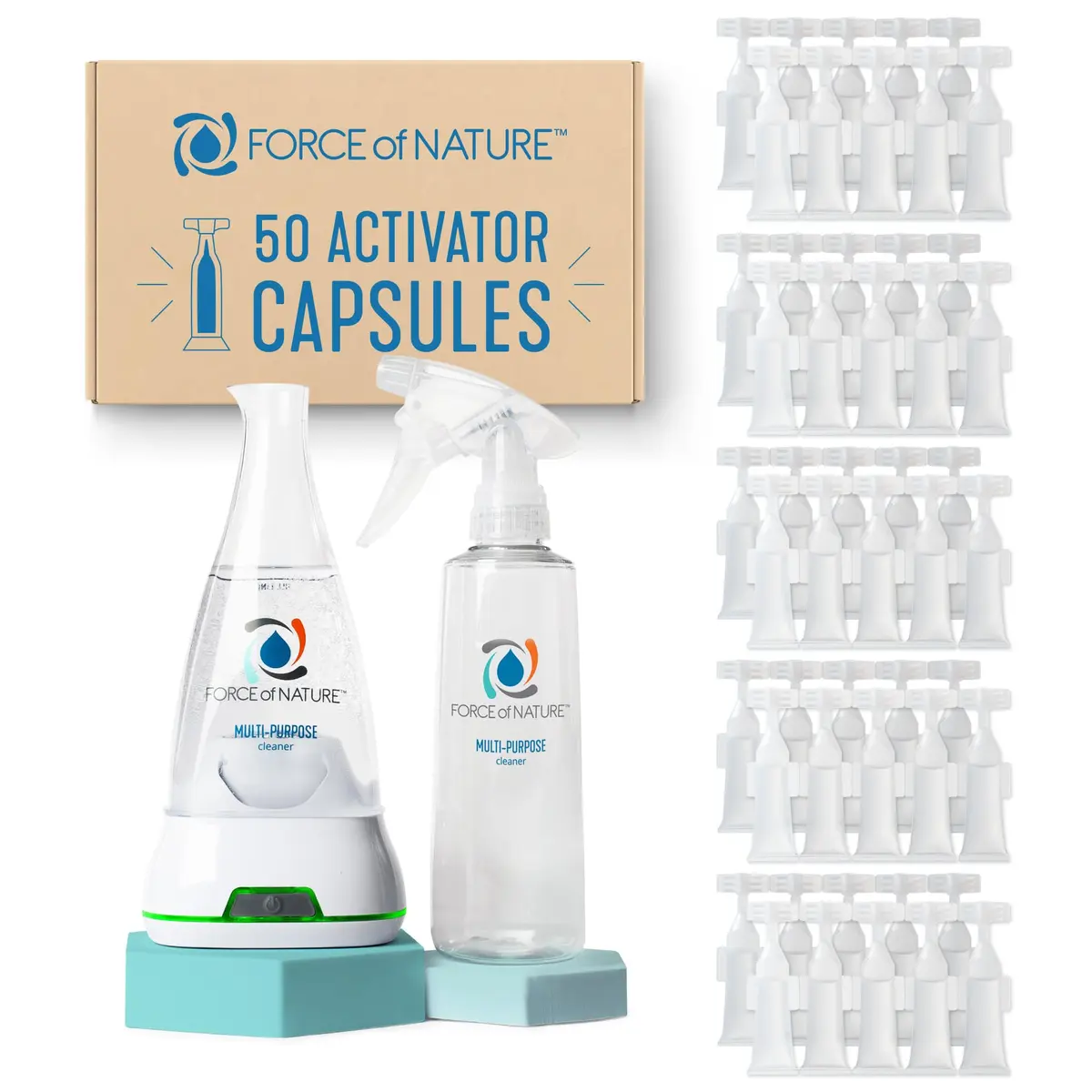 Force of Nature Cleaner & Disinfectant Appliance & 50 Refills | EPA Registered, Hypochlorous Acid, All-Purpose - main product image