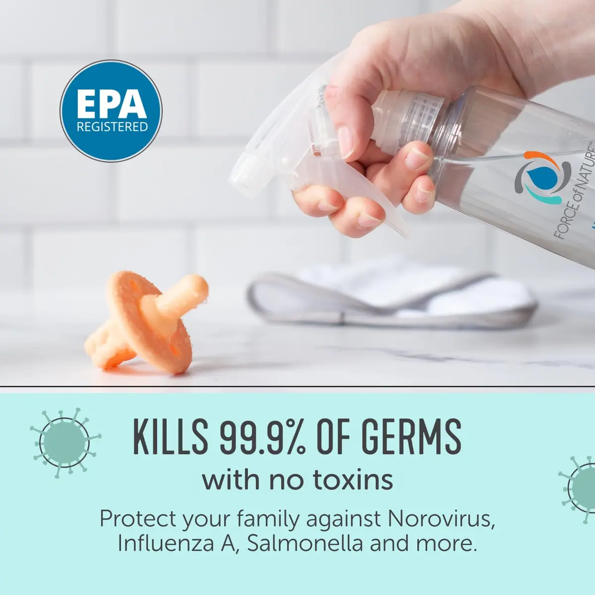 Force of Nature Cleaner & Disinfectant Appliance & 50 Refills | EPA Registered, Hypochlorous Acid, All-Purpose - view 2