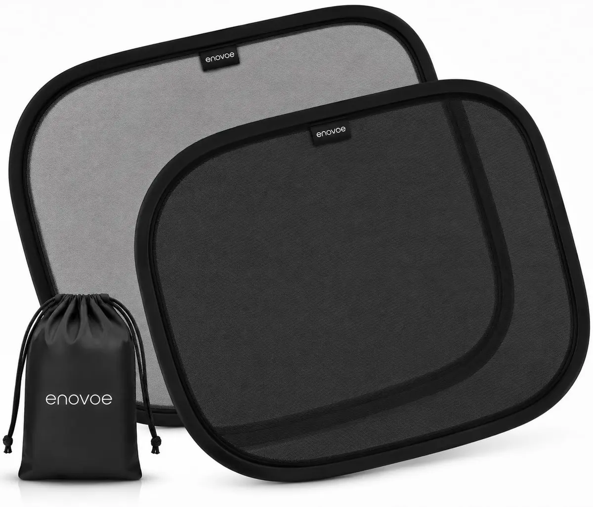 Enovoe Car Window Shades 2-Pack 48cm x 30cm (19" x 12") | Static Cling UV Protection for SUVs, Sedans, Trucks - main product image