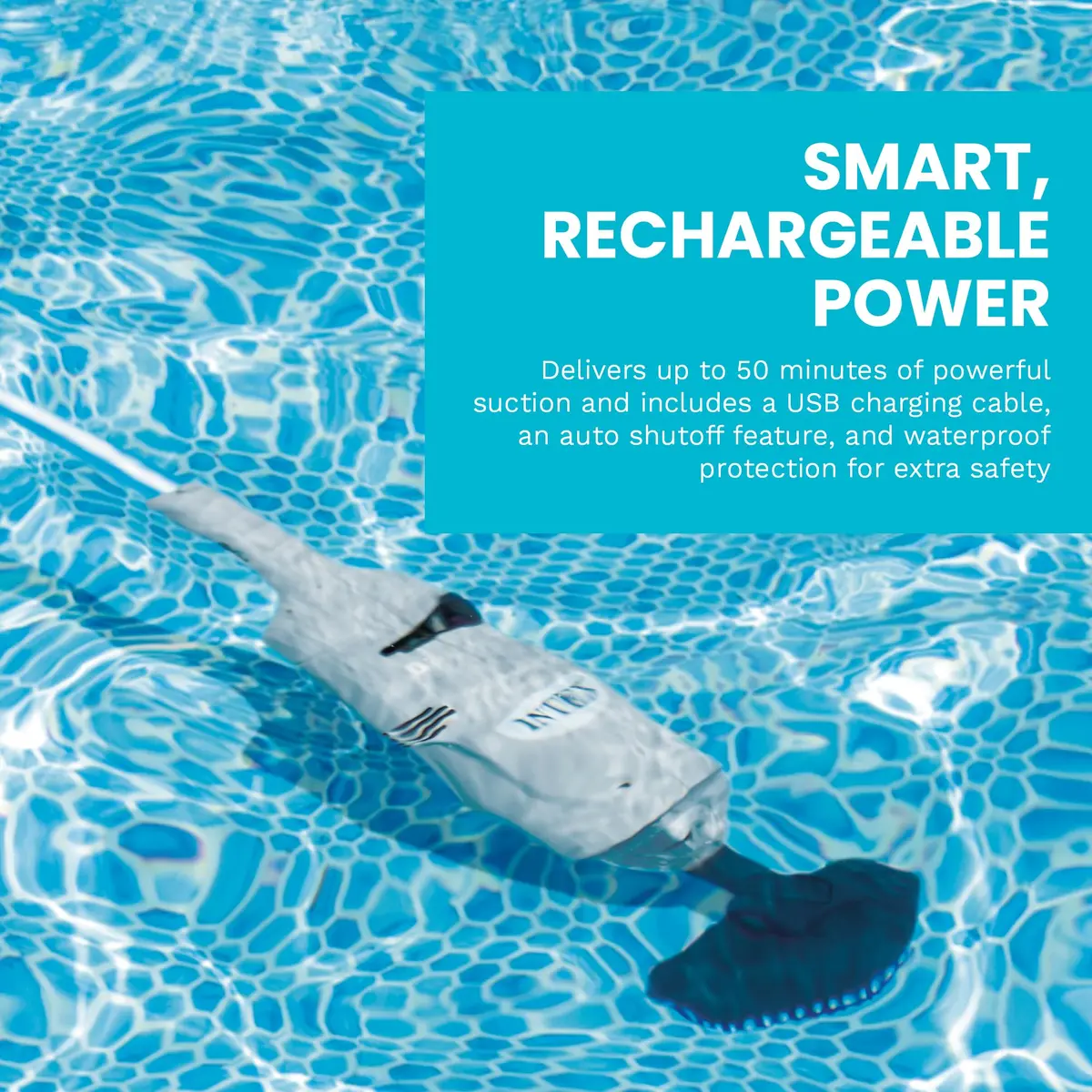 Intex 28620EP Rechargeable Handheld Pool Vacuum Cleaner with 94-inch Telescoping Pole | Cordless & Waterproof - view 5