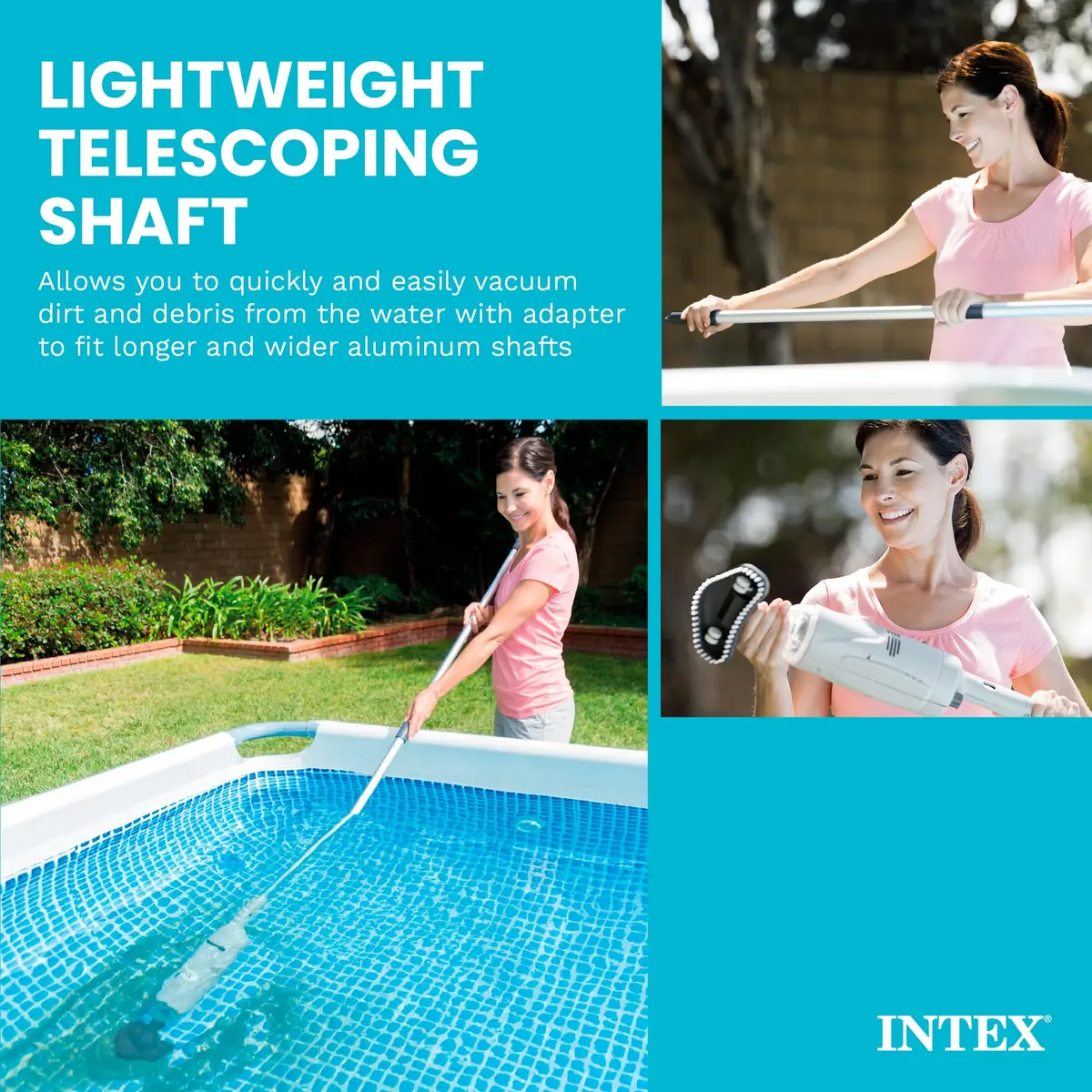 Intex 28620EP Rechargeable Handheld Pool Vacuum Cleaner with 94-inch Telescoping Pole | Cordless & Waterproof - view 7