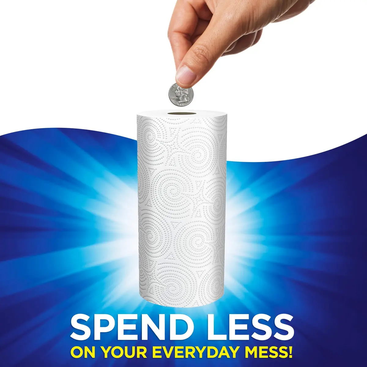Sparkle Pick-A-Size Paper Towels, 6 Rolls = 11 Regular Rolls, 2-Ply Absorbent | Everyday Value Paper Towel With Full And Half Sheets - view 5