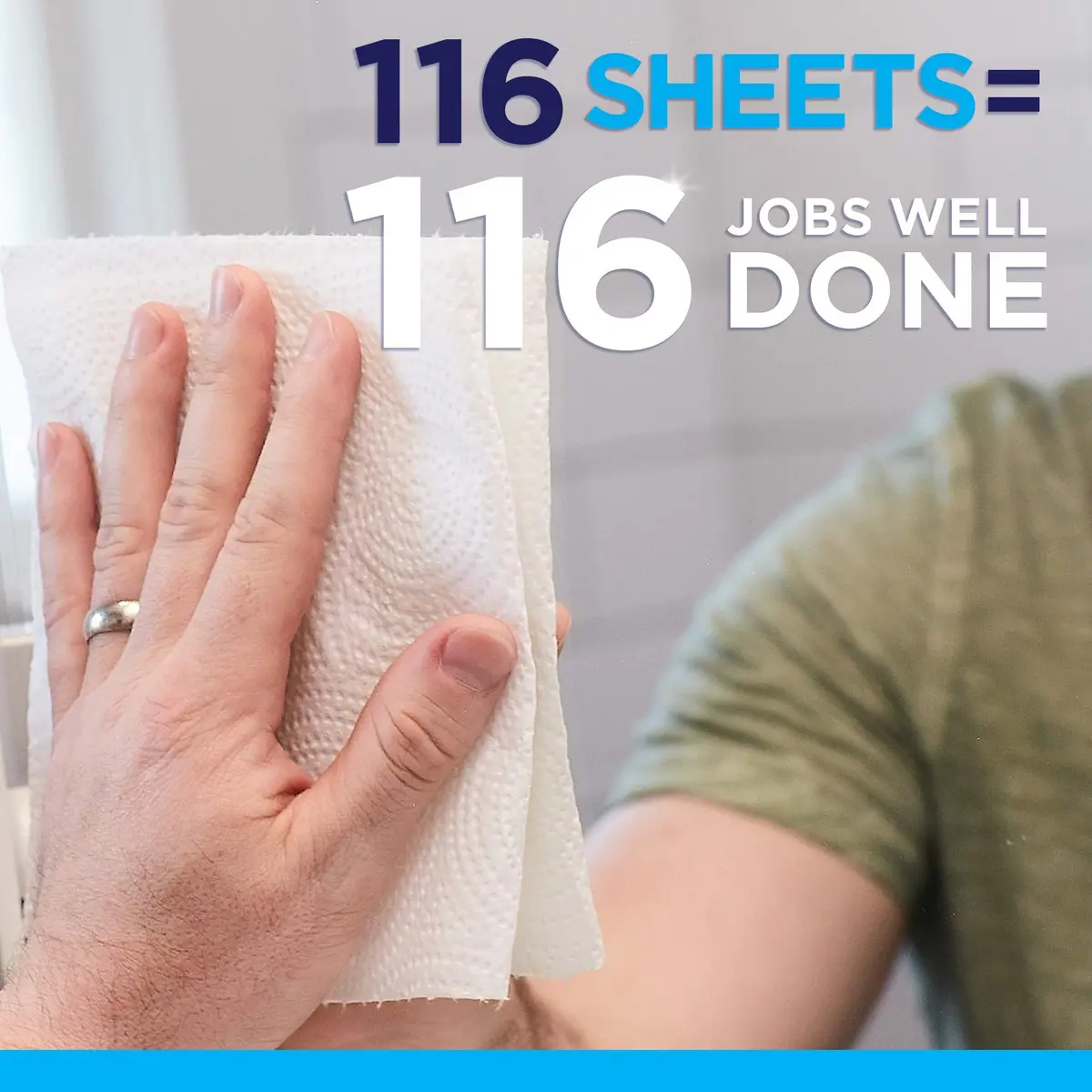 Sparkle Pick-A-Size Paper Towels, 6 Rolls = 11 Regular Rolls, 2-Ply Absorbent | Everyday Value Paper Towel With Full And Half Sheets - view 7
