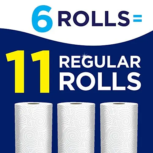 Sparkle Pick-A-Size Paper Towels, 6 Rolls = 11 Regular Rolls, 2-Ply Absorbent | Everyday Value Paper Towel With Full And Half Sheets - view 3