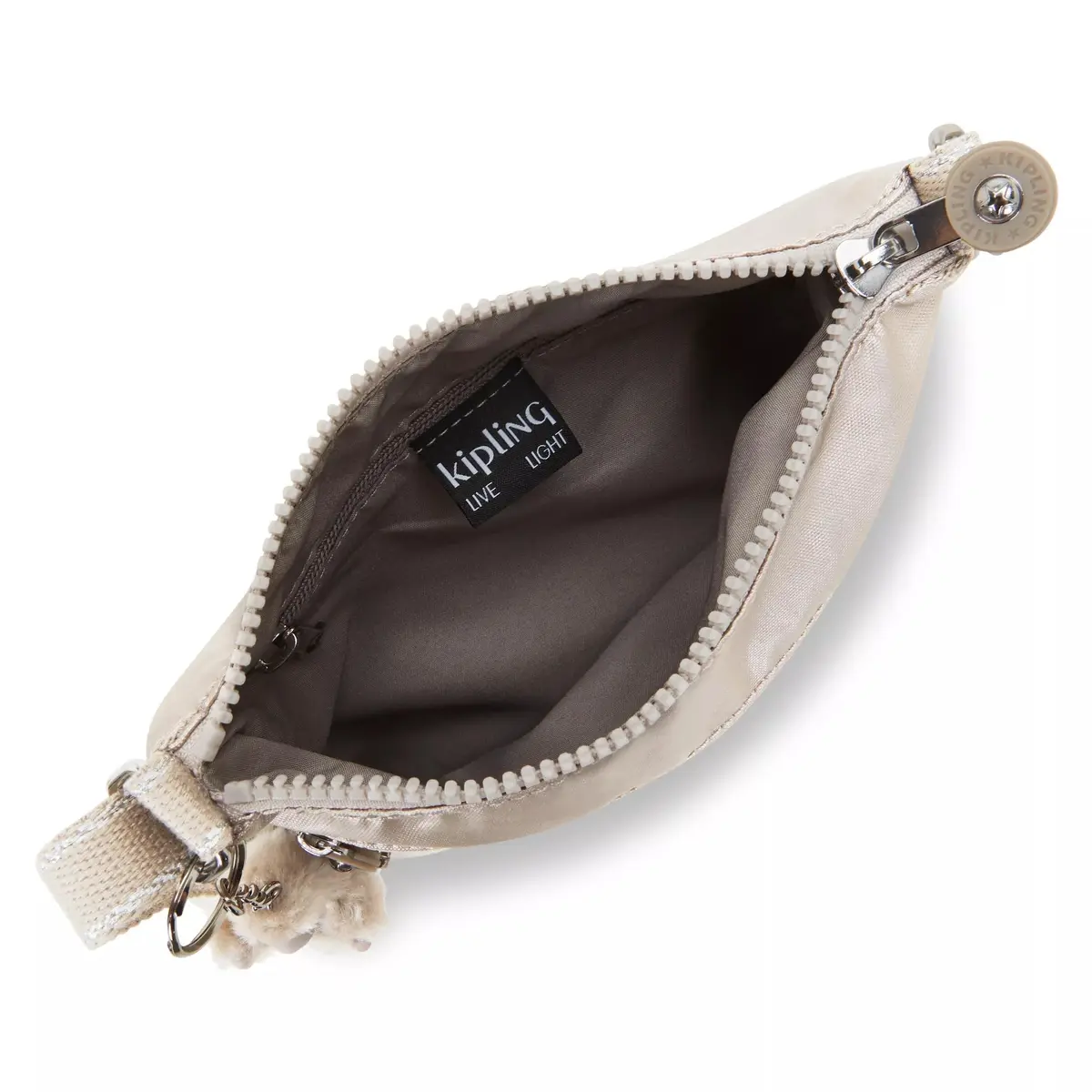 Kipling Keiko Mini Bag Water Resistant Nylon Adjustable Crossbody, Metallic Glow | Signature Style - view 6