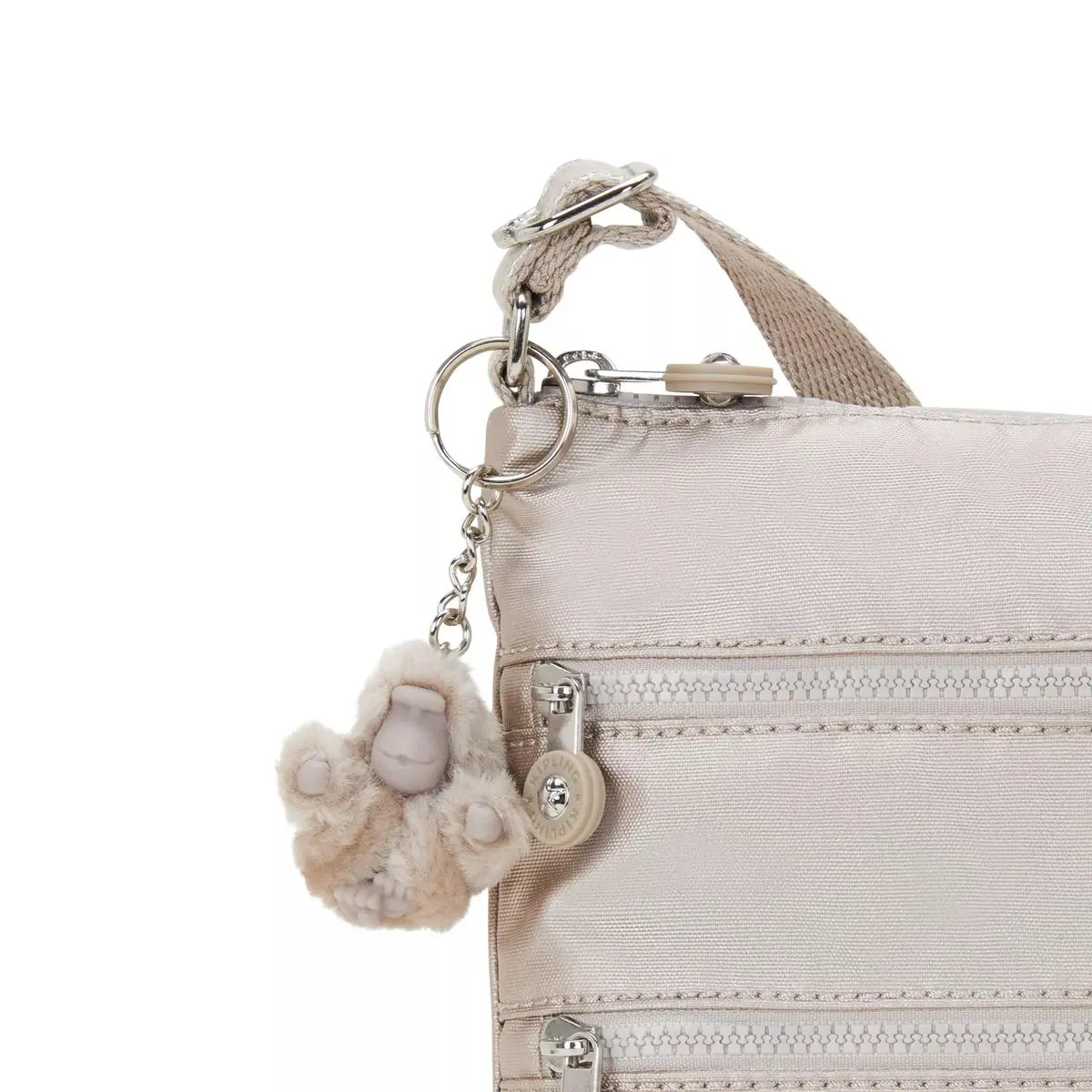 Kipling Keiko Mini Bag Water Resistant Nylon Adjustable Crossbody, Metallic Glow | Signature Style - view 8