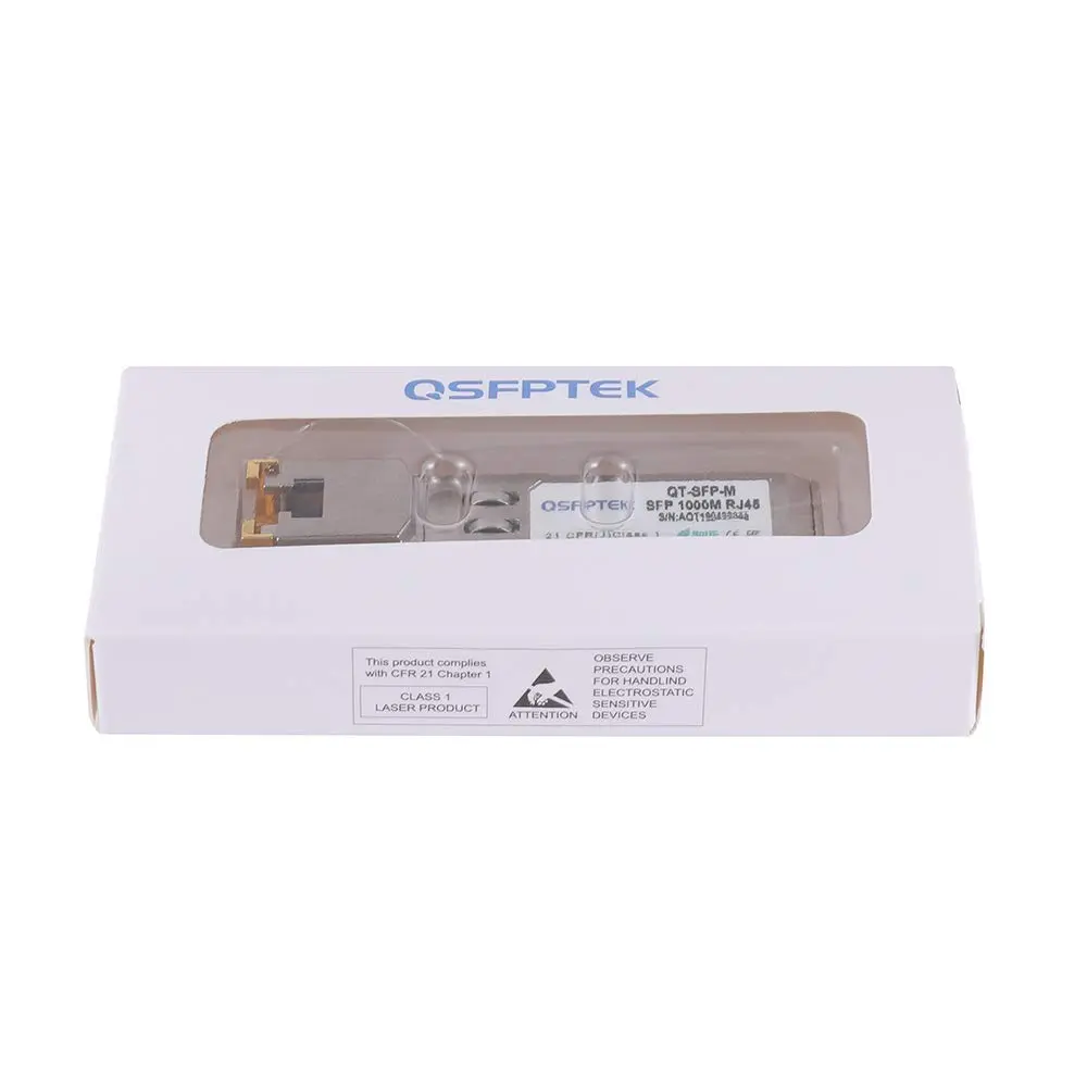 QSFPTEK 1.25G SFP-T Gigabit SFP Copper Ethernet Module | RJ45 Copper Transceiver for Cisco & Mikrotik (10/100/1000M, Reach 100m) - view 7