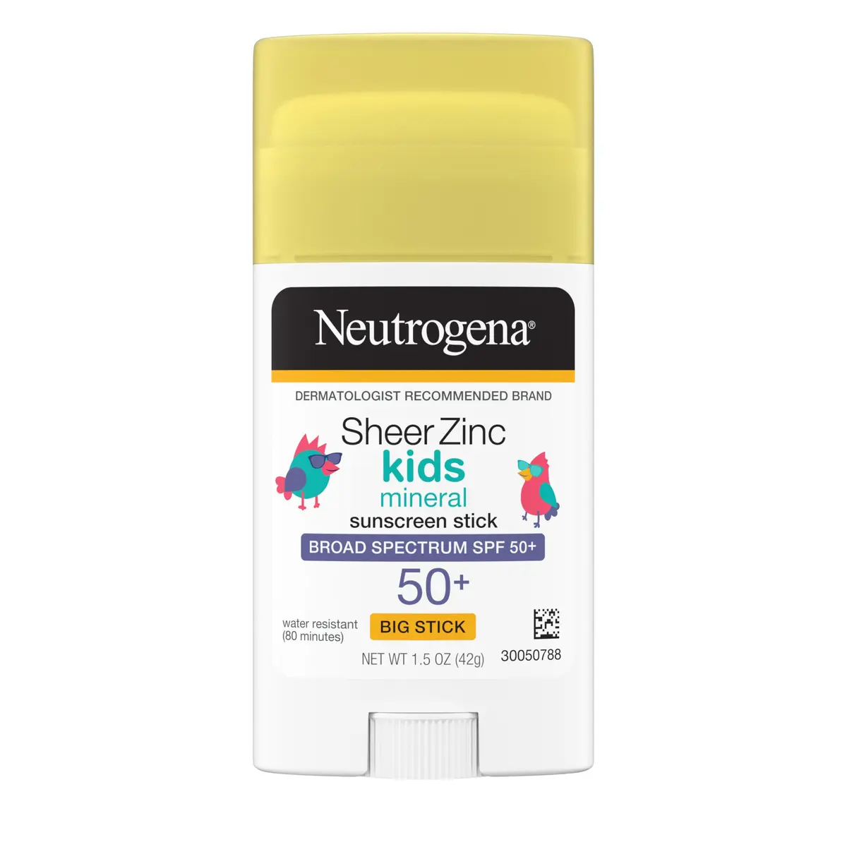 Neutrogena Sheer Zinc Oxide Kids Mineral Sunscreen Stick SPF 50+ 42g (1.5 Fl Oz) | Broad Spectrum UVA/UVB Protection - main product image