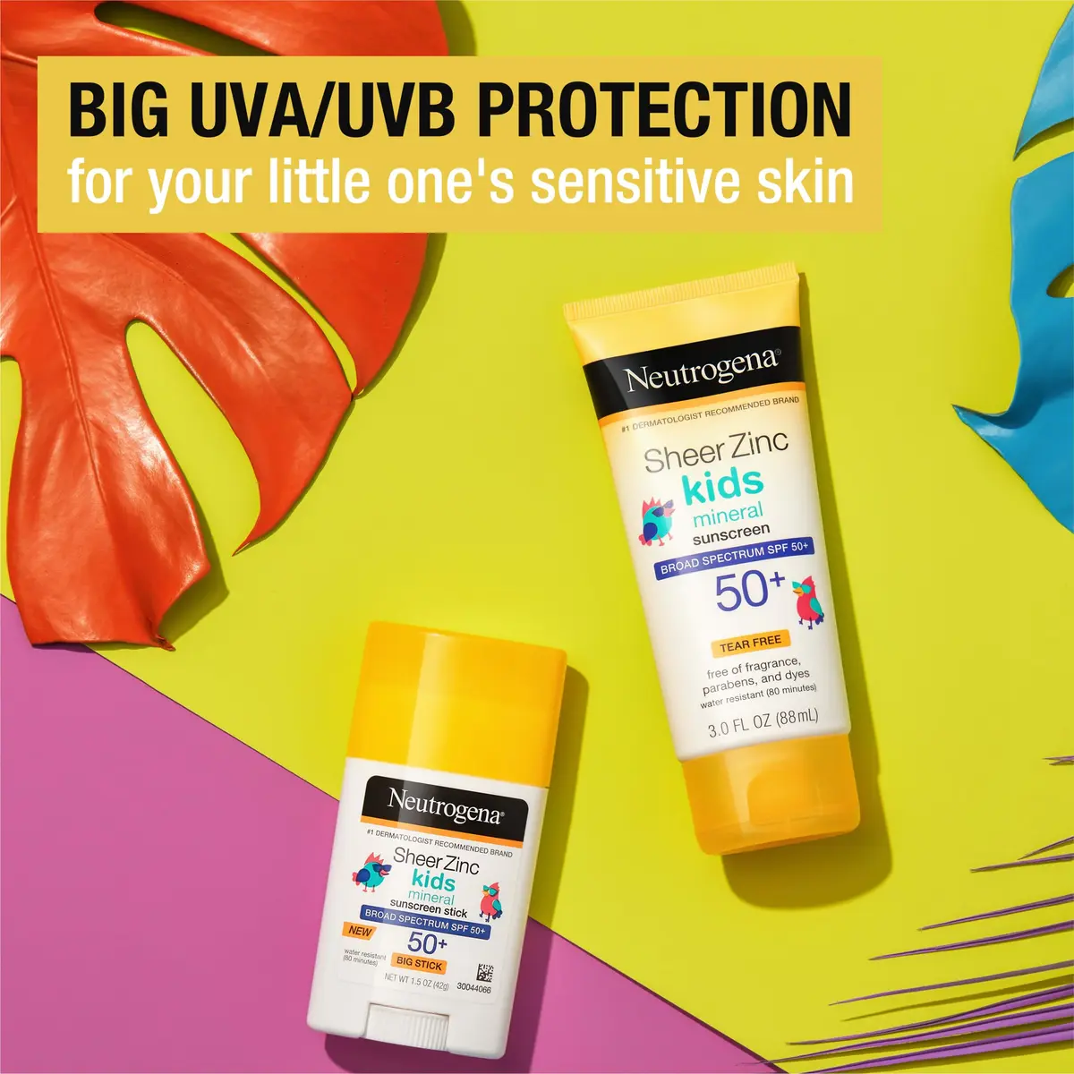 Neutrogena Sheer Zinc Kids Mineral Sunscreen Lotion SPF 50+ 89ml (3 fl oz) | Broad Spectrum UVA/UVB Protection - view 2