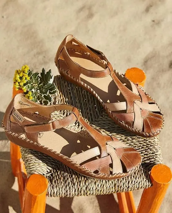 PIKOLINOS Puerto Vallarta Women's Semi-Closed Shoes 9-9.5 M US | Stylish 3cm Wedge, Leather Comfort - view 2