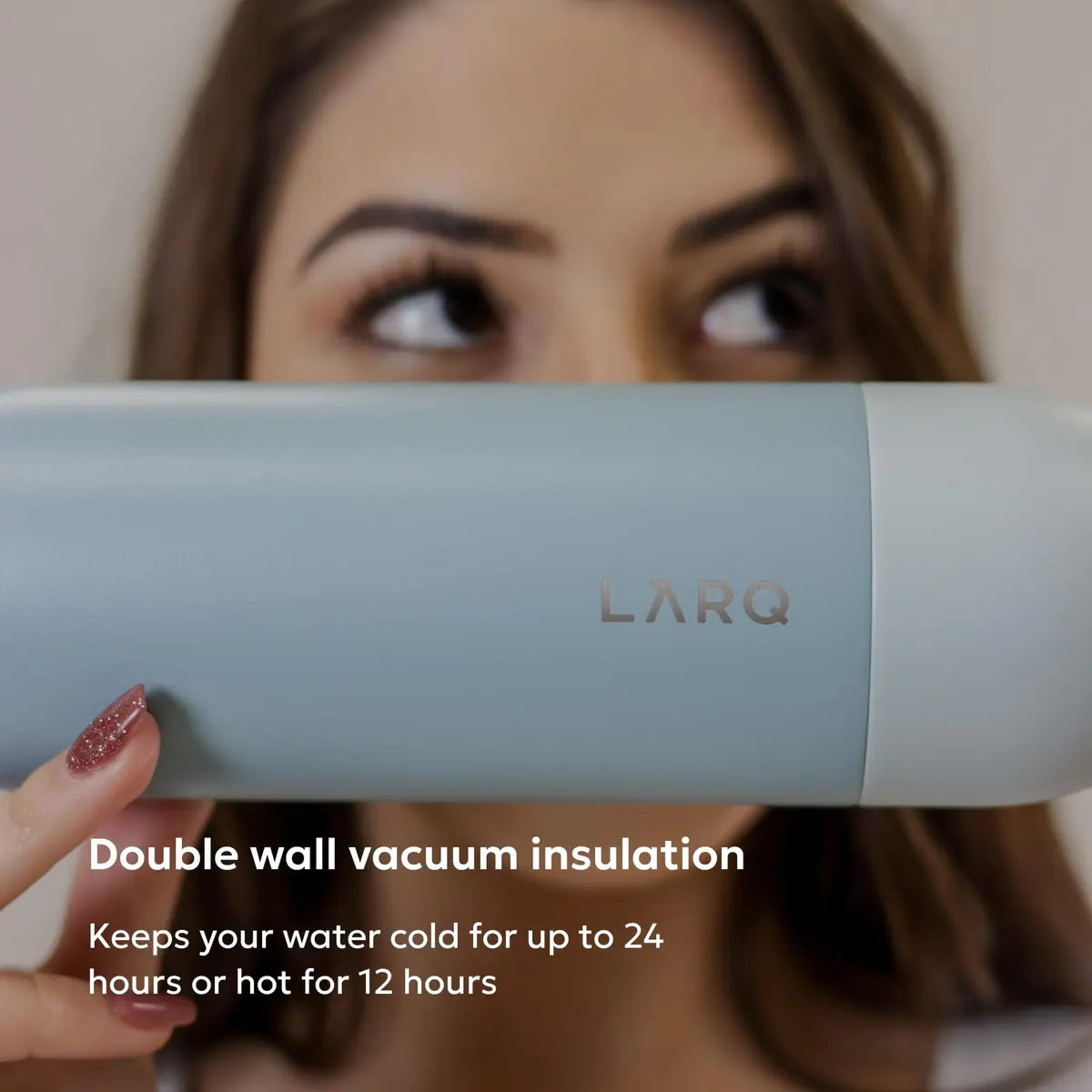 LARQ PureVis Self-Cleaning UV Insulated Stainless Steel Water Bottle 17 oz | Smart Hydration with UV-C Technology - view 5