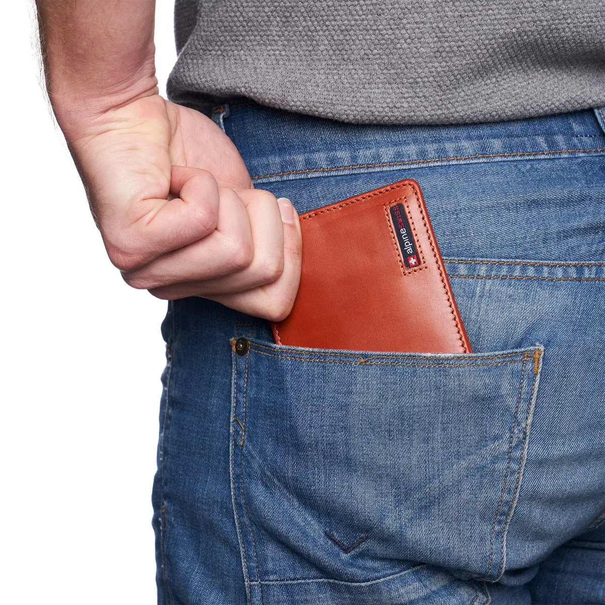 Alpine Swiss Spencer RFID Leather Bifold Wallet for Men | 11.1 cm (4.37") | 14 Card Slots - view 4